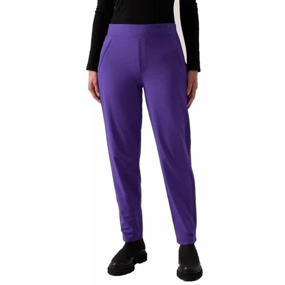 Athleta Brooklyn Lined Pant Purple Womens 8 Tall New With Tags